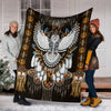 Owl Baby Blanket With Native Pattern Owl Lovey Blanket Owl Blanket Sherpa Blanket HG