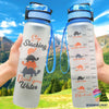 Gift For Turtle Lover Turtle Stop Slacking Drink Your Water Cute Turtles Water Track Bottle NHD