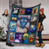 Owl Lovey Blanket Owl Baby Blanket Owl Blanket Sherpa Blanket HG