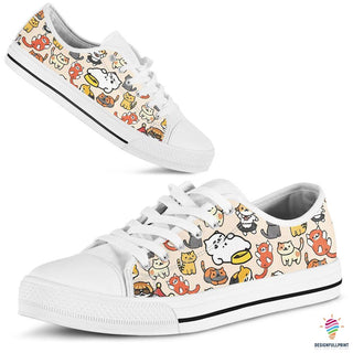Cute Cat LowTop Canvas Shoes NH