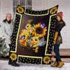 Gift For Butterfly Lover Bee With Sunflowers And Butterfly Blanket Bees Blanket Bee Blanket Bumble Bee Blanket Burt s Bees Baby Blanket Sherpa Blanket HG