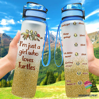 Gift For Turtle Lover Im Just A Girl Who Loves Turtles Water Track Bottle NHD