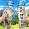 Gift For Elephant Lover Elephant And Daisy Flower Water Track Bottle NHD