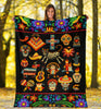 Skull Gift Skull Lover Skull Hallow Skull Flowers Blanket HG