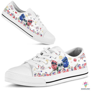 Owl America Flag LowTop Canvas Shoes NH