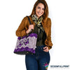 Gift For Butterfly Lover Purple Butterfly Small Leather Tote Bag HG