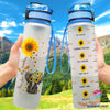 Gift For Elephant Lover Elephant Wear Sunflowers Glasses You Are My Sunshine Water Track Bottle NHD