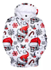 Skull Gift Multi-Color Christmas Skull US Unisex Size Pullover Hoodie