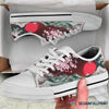 Red Japanese Kanagawa Wave Japanese Art LowTop Canvas Shoes NHD