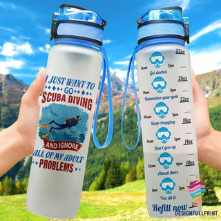 Scuba Diving Ignore All Of My Adult Problems Water Track Bottle NHD