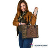 Gift For Dragonfly Lover Brown Dragonfly Leather Tote Bag HG