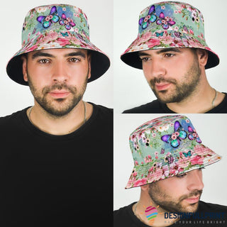 Gift For Butterfly Lover Butterfly Flower Bucket Hat LN