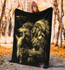 Gift For Native American Gift For Wolf Lover Native Wolf Blanket and Quilt Blanket LN