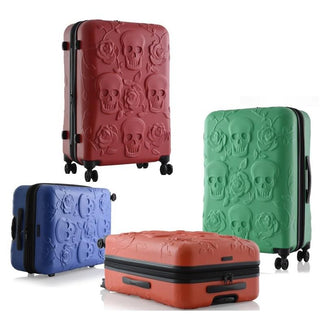 Unique Floral Skull Luggage