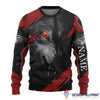 Gift For Wolf Lover Red Eyes Wolf Im Not The Hero You Wanted Im The Monster You Needed Personalized Pullover or Zip Up Hoodie or Sweater or Fleece Hoodie Unisex HG