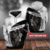 Skull Gift Grey Skull Personalized Riggers Hoodie HG