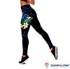 Gift For Turtle Lover Amazing Polynesian Turtle With Plumeria Flowers Tank Top And Leggings Set HG