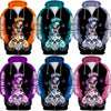 Skull Gift Multi-color Sugar Skull Girl Cancer Awareness Zip up Hoodie 3d Skull Hoodies 3d Skull Print Pocket Hoodie