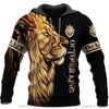 October King Lion The King 3D Unisex Pullover or Zipup Hoodie HH