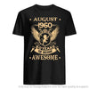 August 1960 Lion 60 Years Of Being Awesome 2D Unisex T Shirt or Hoodie HH